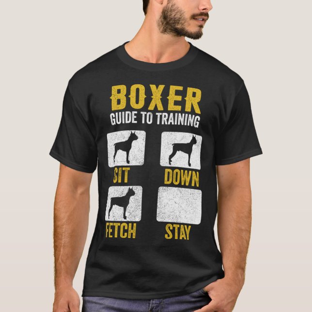 Camiseta Boxer Guide To Training  Dog Mom Dad  Owners (Frente)
