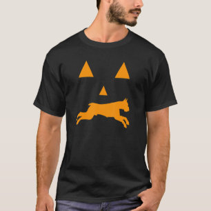 Camiseta Boxer Halloween Spooky Face Dog Clássico