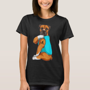 Camiseta Boxer I Love Mamãe Tattoo Roupa, Cachorro Mamãe Of