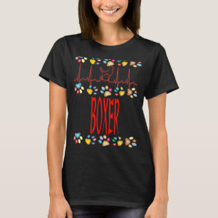 Camiseta Boxer I Love My Boxer Dog Owner Mãe Pai Puppy