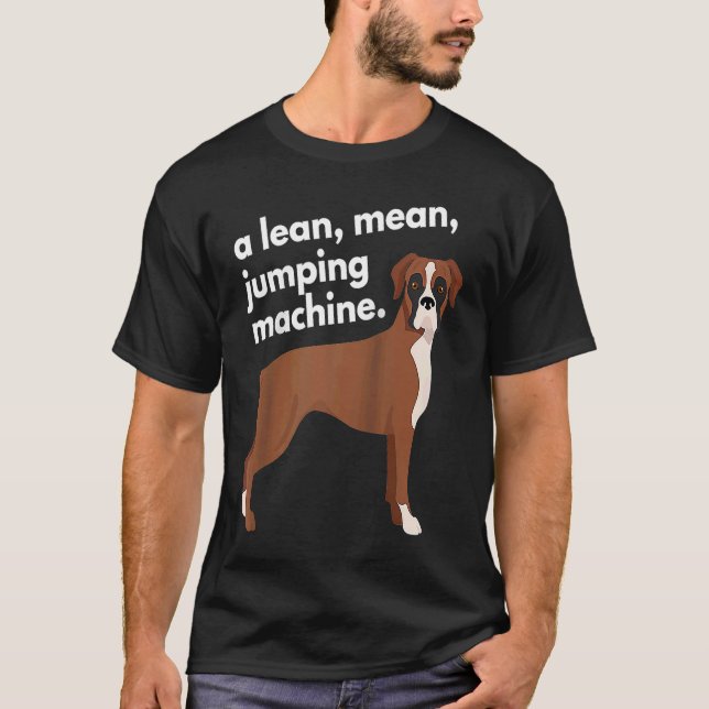 Camiseta Boxer Lean Mean Jumping Machine Raglan (Frente)