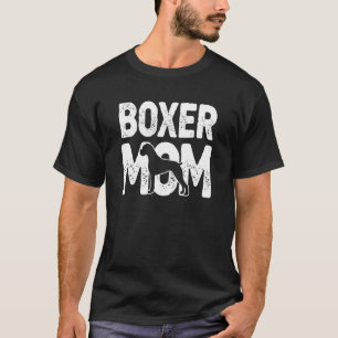 Camiseta Boxer Mãe Cachorro Boxer Mãe Proprietário De Cacho