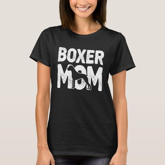 Camiseta Boxer Mãe Cachorro Boxer Mãe Proprietário De Cacho (Frente)