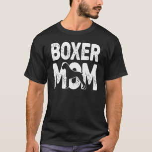 Camiseta Boxer Mãe Cachorro Boxer Mãe Proprietário De Cacho