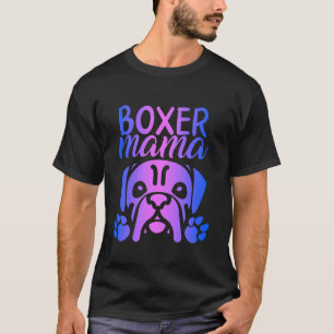 Camiseta Boxer Mãe Cachorro Mamãe As Mulheres Meninas Cacho