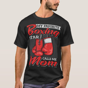Camiseta Boxer Mãe Meu Astro Favorito do Boxe Me Chama de M