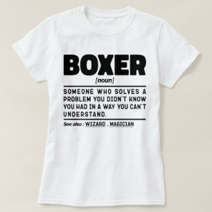 Camiseta Boxer Noun Definition Esportes Boxer Engraçados