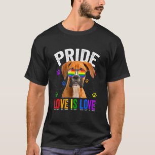 Camiseta Boxer Orgulho gay Lgbt - Cachorro do Arco-Íris
