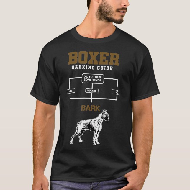 Camiseta Boxer Owner Barking Dog Guide Fight (Frente)