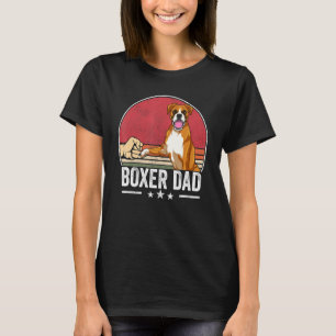 Camiseta Boxer Pai Cachorro Cachorro Roupa Retro Sunset Par