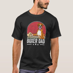 Camiseta Boxer Pai Cachorro Cachorro Roupa Retro Sunset Par