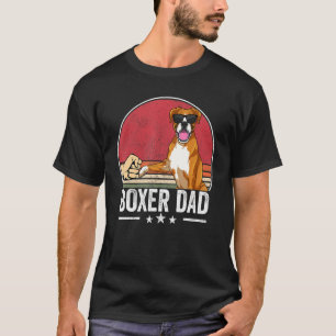Camiseta Boxer Pai Cachorro Cachorro Roupa Retro Sunset Par