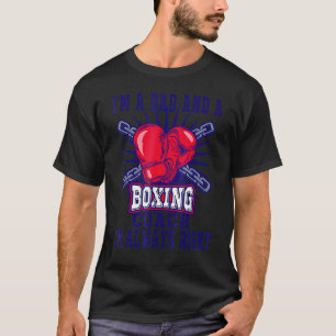 Camiseta Boxer Pai Coaches Eu sou Pai e treinador de boxe F