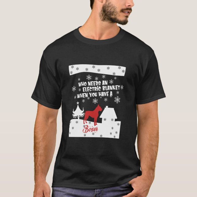Camiseta Boxer Que Precisa De Um Cobertor Elétrico - Natal (Frente)