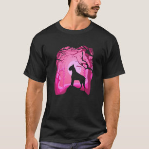 Camiseta Boxer Retro Rosa Boxer Cachorro Rosa