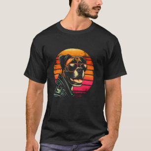 Camiseta Boxer Retro Sunset - Vintage Boxer Dog Breover