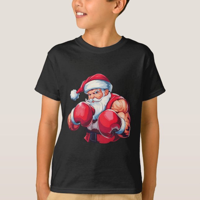 Camiseta Boxer Santa Claus Boxer Boxer Caixa de Natal Xm (Frente)