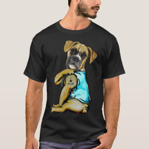 Camiseta Boxer Tattoos Eu Adoro Dia de as mães de presente 