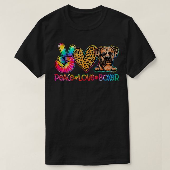 Camiseta Boxer Tie Dye Dog Lover (Frente do Design)