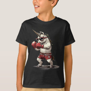 Camiseta Boxer Unicorn Com Luvas In A Box Kickboxe Cute B