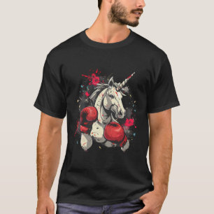 Camiseta Boxer Unicorn Com Luvas In A Box Kickboxe Cute B