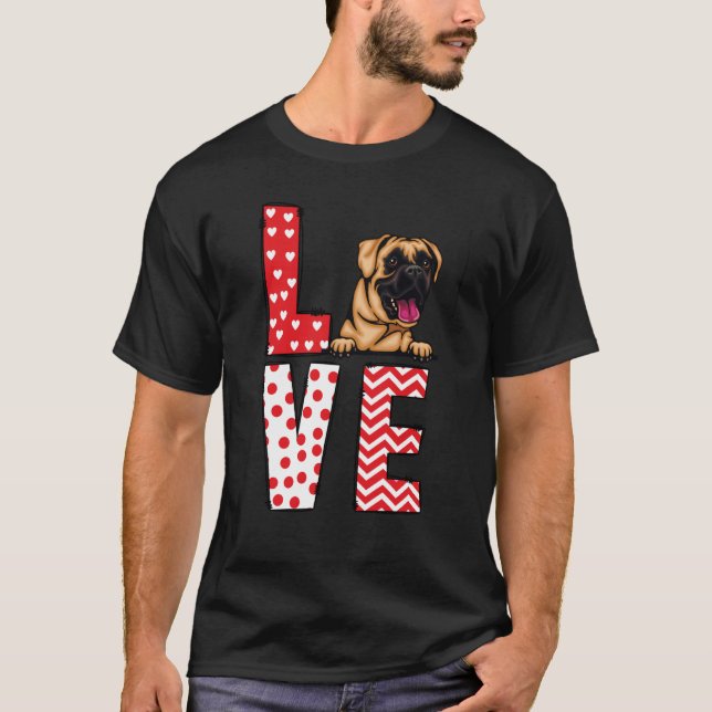 Camiseta Boxer Valentines Day Love Valentine Cute Hearts (Frente)