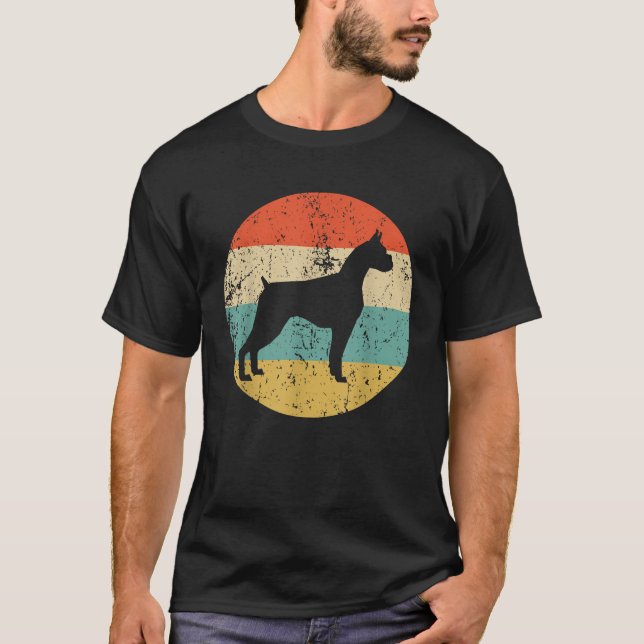 Camiseta Boxer Vintage Retro Cão Boxer (Frente)