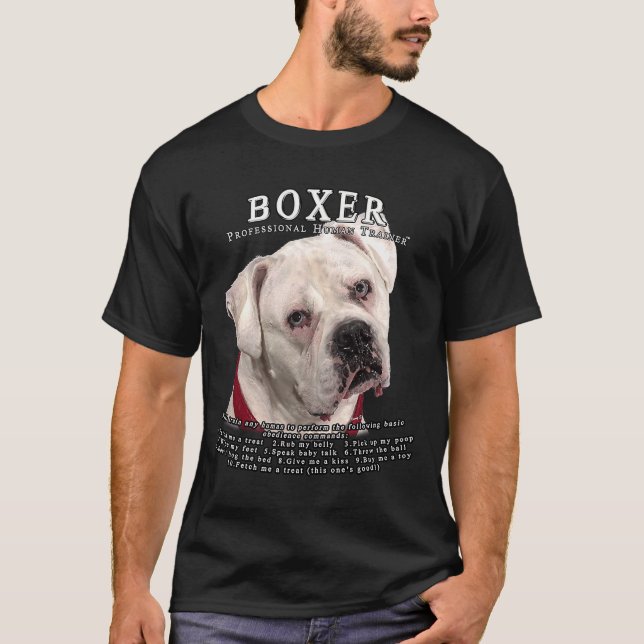 Camiseta Boxer White Owner Human Formador (Frente)