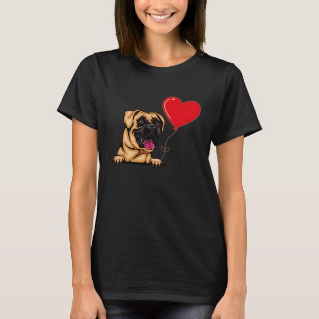 Camiseta Boxer With Heart Balloon Valentines Day Love Boys (Frente)