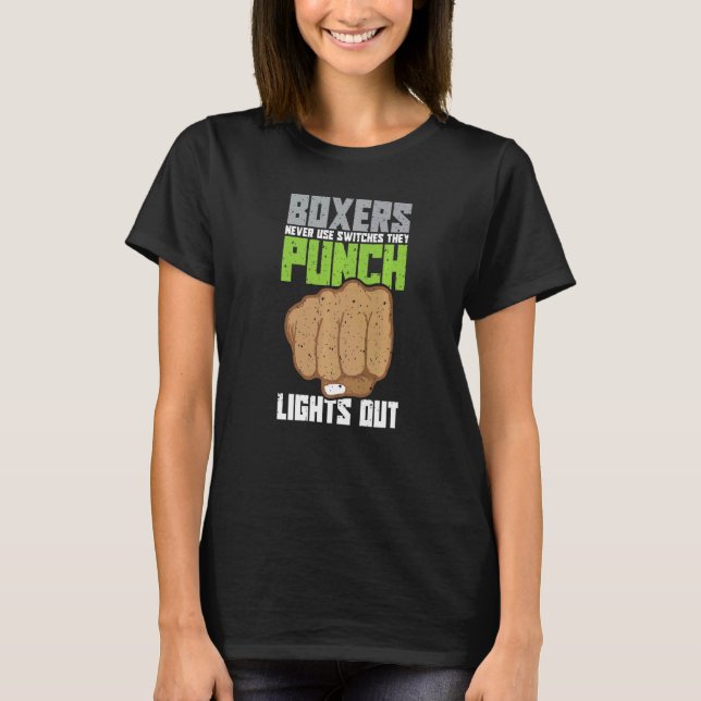 Camiseta Boxers Punch Lights Out (Frente)
