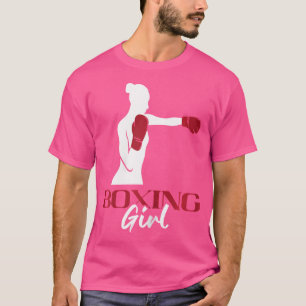 Camiseta Boxin Girl Kickboxer Boxer Boxer Luvas Kickboxi