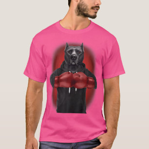 Camiseta Boxing Black Pit Bull Cachorro Martial Guerreiro