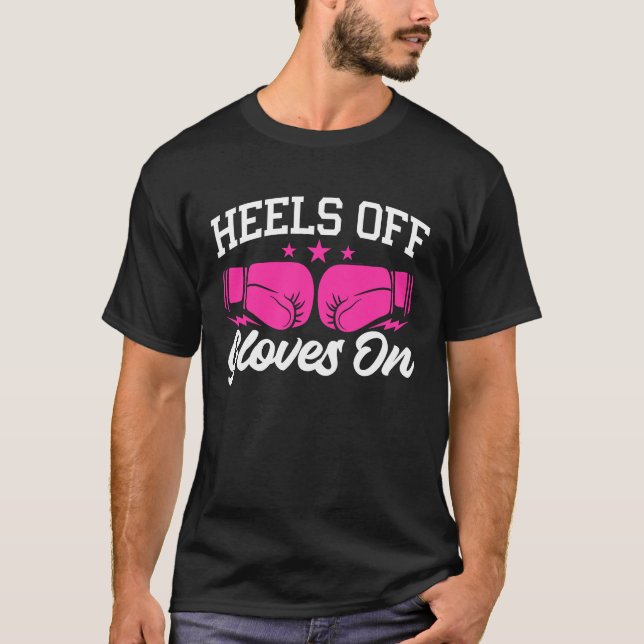 Camiseta Boxing Boxing Heels off Luvas On (Frente)