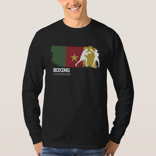 Camiseta Boxing Cameroon Combat Sports Fighter Boxing (Frente)