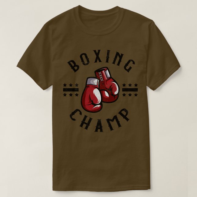 Camiseta Boxing Champ Martial Arts Boxer Boxer Boxer (Frente do Design)