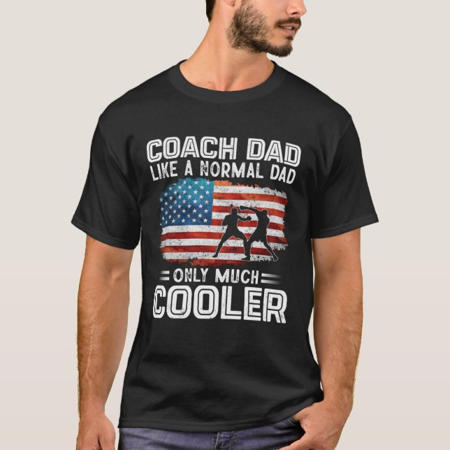 Camiseta Boxing Coach Dad Boxing Players USA Flag (Frente)