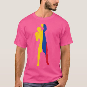 Camiseta Boxing Colombia Flag Men Box Masculino Competitivo