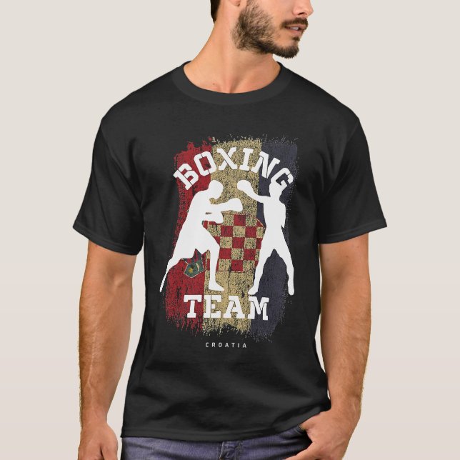 Camiseta Boxing Croatia Combat Sports Fighter Boxing (Frente)