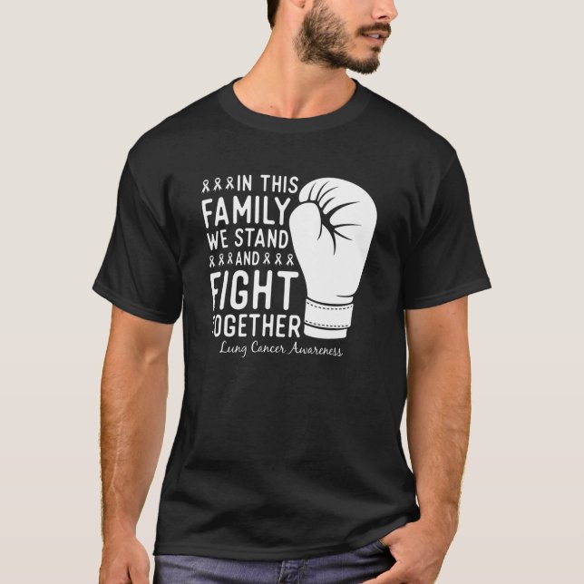 Camiseta Boxing de Suporte à Família para a Consciência do  (Frente)