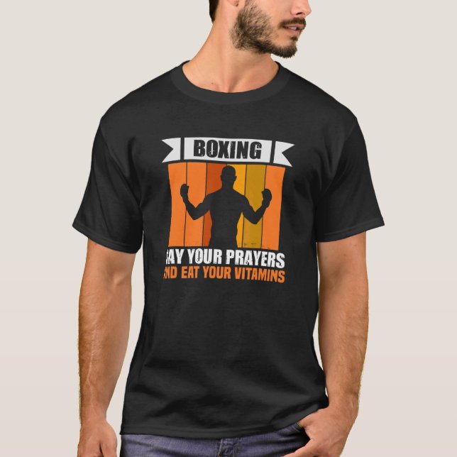 Camiseta Boxing Diga Suas Orações Boxer Formador Boxer Boxi (Frente)