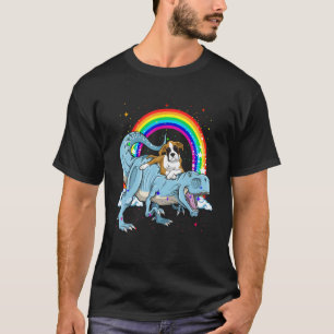 Camiseta Boxing Dinosaur rex Dog Boys Kids Rainbow