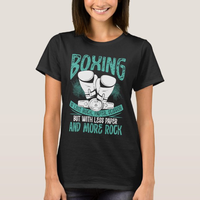 Camiseta Boxing É Como Uma Tesoura De Papel Rock Boxing (Frente)