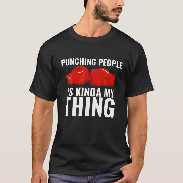 Camiseta Boxing É Minha Coisa Engraçada Boxer Luvas (Frente)