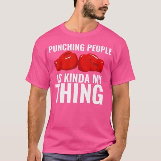 Camiseta Boxing É Minha Coisa Engraçada Boxer Luvas (Frente)