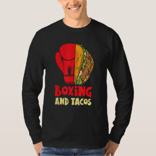 Camiseta Boxing E Tacos Jab Cross Hook Boxing Luvas Boxe