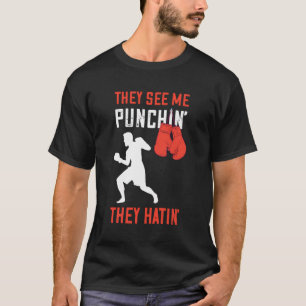 Camiseta Boxing Eles Me Veem Batendo Luvas Boxer Ki