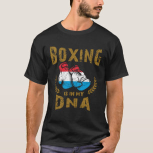Camiseta Boxing está no meu D N A Luxembourg Flag Glove