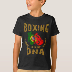Camiseta Boxing está no meu D-n-a Portugal Bandeira Luvas