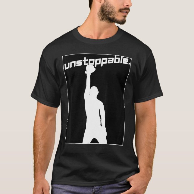 Camiseta Boxing Gym Workout Graphic Motivation Unstoppable (Frente)