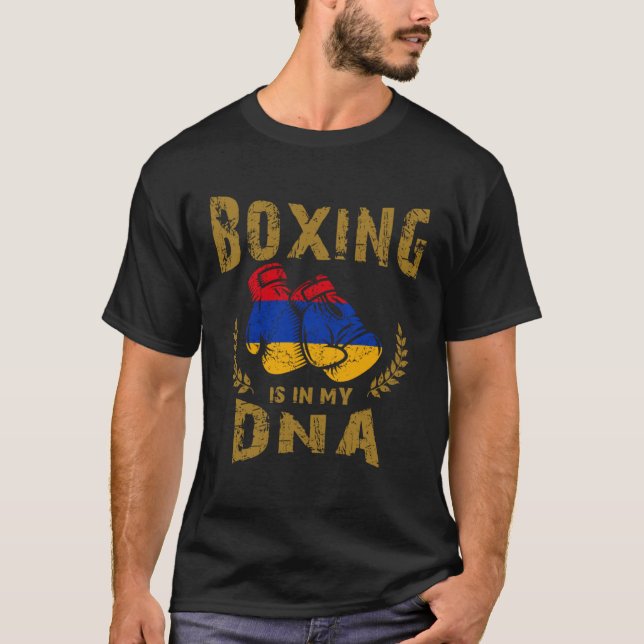 Camiseta Boxing is in my D N A Armenia Flag Boxing Gloves (Frente)
